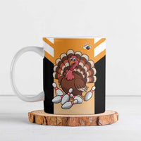 Personalized Funny Turkey Bowling Ceramic Mug with Cartoon Pins Thanksgiving - Wonder Print Shop