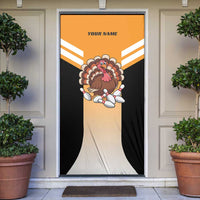 Personalized Funny Turkey Bowling Door Cover with Cartoon Pins Thanksgiving - Wonder Print Shop