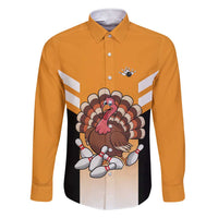 Personalized Funny Turkey Bowling Family Matching Short Sleeve Bodycon Dress and Hawaiian Shirt with Cartoon Pins Thanksgiving - Wonder Print Shop