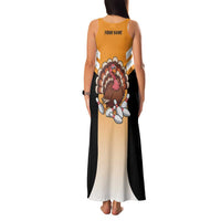 Personalized Funny Turkey Bowling Family Matching Tank Maxi Dress and Hawaiian Shirt with Cartoon Pins Thanksgiving - Wonder Print Shop