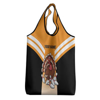 Personalized Funny Turkey Bowling Grocery Bag with Cartoon Pins Thanksgiving - Wonder Print Shop