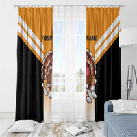Personalized Funny Turkey Bowling Window Curtain with Cartoon Pins Thanksgiving - Wonder Print Shop