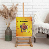 Personalized Funny Turkey Billiards Canvas Wall Art with Pool Cue and Balls Thanksgiving Design - Wonder Print Shop
