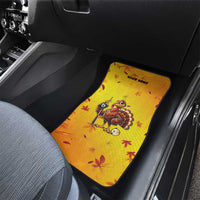 Personalized Funny Turkey Billiards Car Mats with Pool Cue and Balls Thanksgiving Design - Wonder Print Shop