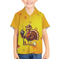 Personalized Funny Turkey Billiards Hawaiian Shirt with Pool Cue and Balls Thanksgiving Design - Wonder Print Shop