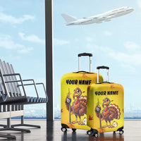 Personalized Funny Turkey Billiards Luggage Cover with Pool Cue and Balls Thanksgiving Design - Wonder Print Shop
