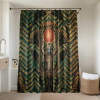 Khepri Bathroom Set Ancient Egyptian Chevron, Scarab Ankh and Winged Khepri Guardian Motif - Wonder Print Shop