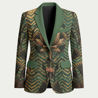 Khepri Blazer Ancient Egyptian Chevron, Scarab Ankh and Winged Khepri Guardian Motif - Wonder Print Shop