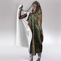 Khepri Hooded Blanket Ancient Egyptian Chevron, Scarab Ankh and Winged Khepri Guardian Motif - Wonder Print Shop