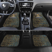 Khepri Ancient Egyptian Car Mats Dark Hieroglyphic, Blue Lotus Eye Symbol, and Winged Scarab Resurrection - Wonder Print Shop