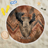 Khnum Beach Blanket Ancient Egyptian Earthy Cracked Papyrus - Divine Potter - Wonder Print Shop
