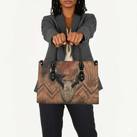 Khnum Leather Bag Ancient Egyptian Earthy Cracked Papyrus - Divine Potter - Wonder Print Shop