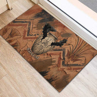 Khnum Rubber Doormat Ancient Egyptian Earthy Cracked Papyrus - Divine Potter - Wonder Print Shop
