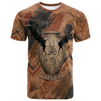 Khnum T shirt Ancient Egyptian Earthy Cracked Papyrus - Divine Potter - Wonder Print Shop