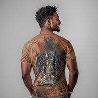 Khnum T shirt Ancient Egyptian Earthy Cracked Papyrus - Divine Potter - Wonder Print Shop