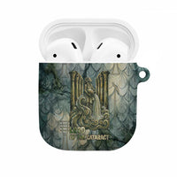 Khnum Ancient Egyptian AirPods Case with Smoky Leaf, Ram Head Emblem, and Guardian of the Cataract - Wonder Print Shop