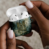 Khnum Ancient Egyptian AirPods Case with Smoky Leaf, Ram Head Emblem, and Guardian of the Cataract - Wonder Print Shop