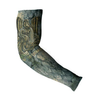 Khnum Ancient Egyptian Arm Sleeves with Smoky Leaf, Ram Head Emblem, and Guardian of the Cataract - Wonder Print Shop