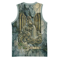 Khnum Ancient Egyptian Basketball Jersey with Smoky Leaf, Ram Head Emblem, and Guardian of the Cataract - Wonder Print Shop