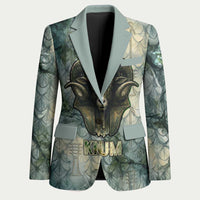 Khnum Ancient Egyptian Blazer with Smoky Leaf, Ram Head Emblem, and Guardian of the Cataract - Wonder Print Shop