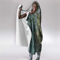 Khnum Ancient Egyptian Hooded Blanket with Smoky Leaf, Ram Head Emblem, and Guardian of the Cataract - Wonder Print Shop