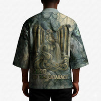 Khnum Ancient Egyptian Kimono with Smoky Leaf, Ram Head Emblem, and Guardian of the Cataract - Wonder Print Shop