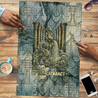 Khnum Ancient Egyptian Puzzle with Smoky Leaf, Ram Head Emblem, and Guardian of the Cataract - Wonder Print Shop