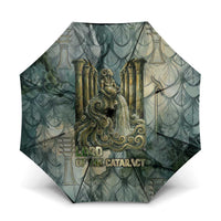 Khnum Ancient Egyptian Umbrella with Smoky Leaf, Ram Head Emblem, and Guardian of the Cataract - Wonder Print Shop