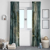 Khnum Ancient Egyptian Window Curtain with Smoky Leaf, Ram Head Emblem, and Guardian of the Cataract - Wonder Print Shop