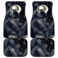 Khonsu Car Mats Ancient Egyptian Dark Feather Pattern, Moonlit Raven Symbol, and Eye Lotus - Wonder Print Shop