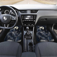 Khonsu Car Mats Ancient Egyptian Dark Feather Pattern, Moonlit Raven Symbol, and Eye Lotus - Wonder Print Shop