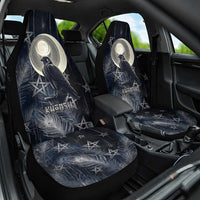 Khonsu Car Seat Cover Ancient Egyptian Dark Feather Pattern, Moonlit Raven Symbol, and Eye Lotus - Wonder Print Shop