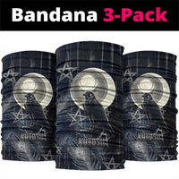 Khonsu Neck Gaiter Ancient Egyptian Dark Feather Pattern, Moonlit Raven Symbol, and Eye Lotus - Wonder Print Shop