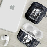 Khonsu Ancient Egyptian AirPods Case with Dark Celtic Knot Pattern, Baboon Guardian Symbol, and Moon Healer Motif - Wonder Print Shop