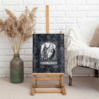 Khonsu Ancient Egyptian Canvas Wall Art with Dark Celtic Knot Pattern, Baboon Guardian Symbol, and Moon Healer Motif - Wonder Print Shop