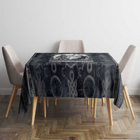 Khonsu Ancient Egyptian Tablecloth with Dark Celtic Knot Pattern, Baboon Guardian Symbol, and Moon Healer Motif - Wonder Print Shop