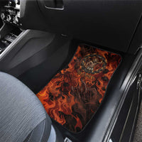 Maahes Car Mats Ancient Egyptian Fiery Red Flame - Roaring Lion Head - Wonder Print Shop