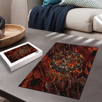 Maahes Puzzle Ancient Egyptian Fiery Red Flame - Roaring Lion Head - Wonder Print Shop