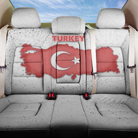 Turkey Flag Map Red and White Back Car Seat Cover with National Symbol