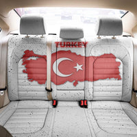 Turkey Flag Map Red and White Back Car Seat Cover with National Symbol