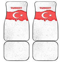 Turkey Flag Map Red and White Car Mats with National Symbol