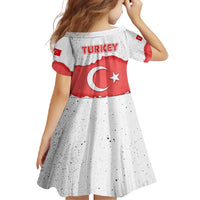 Turkey Flag Map Red and White Family Matching Long Sleeve Bodycon Dress and Hawaiian Shirt with National Symbol