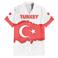 Turkey Flag Map Red and White Family Matching Summer Maxi Dress and Hawaiian Shirt with National Symbol