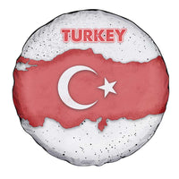 Turkey Flag Map Red and White Spare Tire Cover with National Symbol