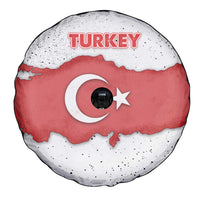 Turkey Flag Map Red and White Spare Tire Cover with National Symbol