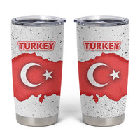 Turkey Flag Map Red and White Tumbler Cup with National Symbol