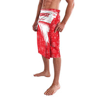 Turkey National Flag and Pattern Design Lavalava with Red Brush Stroke Effect