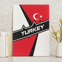 Turkey Flag and Modern Graphic Design Canvas Wall Art with Bold Red and Black Elements