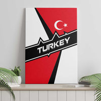 Turkey Flag and Modern Graphic Design Canvas Wall Art with Bold Red and Black Elements