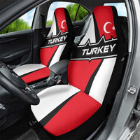 Turkey Flag and Modern Graphic Design Car Seat Cover with Bold Red and Black Elements